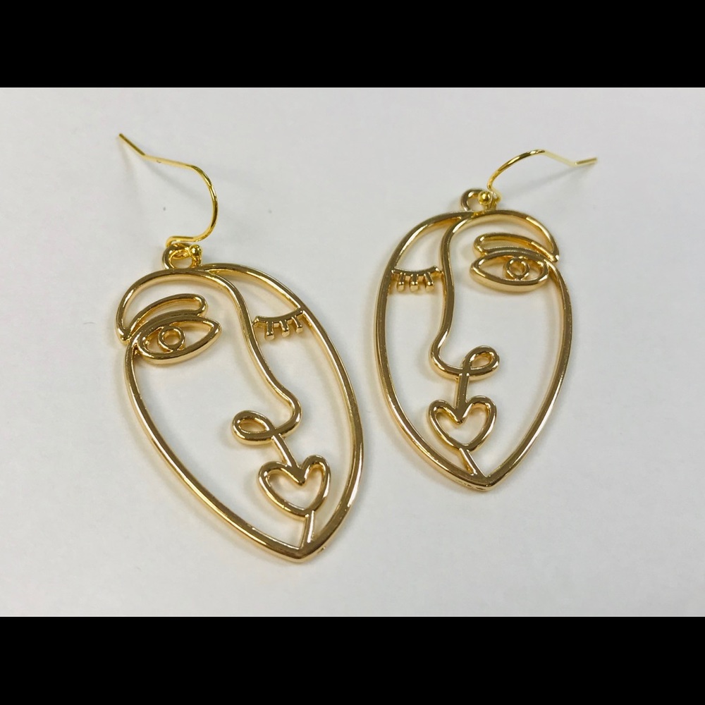 Picasso face earrings